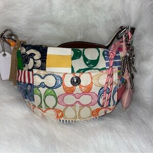 Small Coach Colorful Patchwork Women's Bag